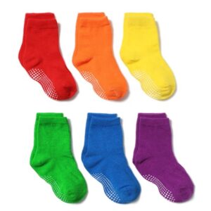 Lasten jarrusukat, värikkäät - 6 paria